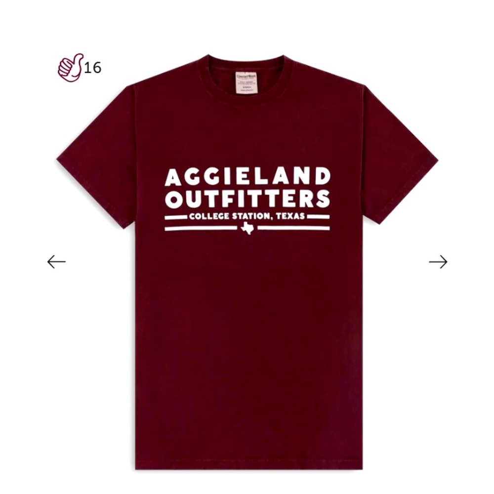 Collegiate Outfitters Aggieland  “Saw ‘Em Off” Maroon T-Shirt Large NWT